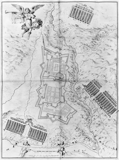 Plan et carte de la ville et de la citadelle de Mont-Louis - French School